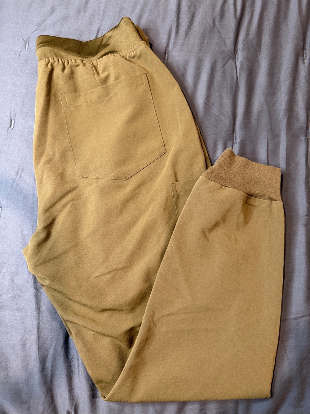 Women's Track Joggers in Olive Mustard